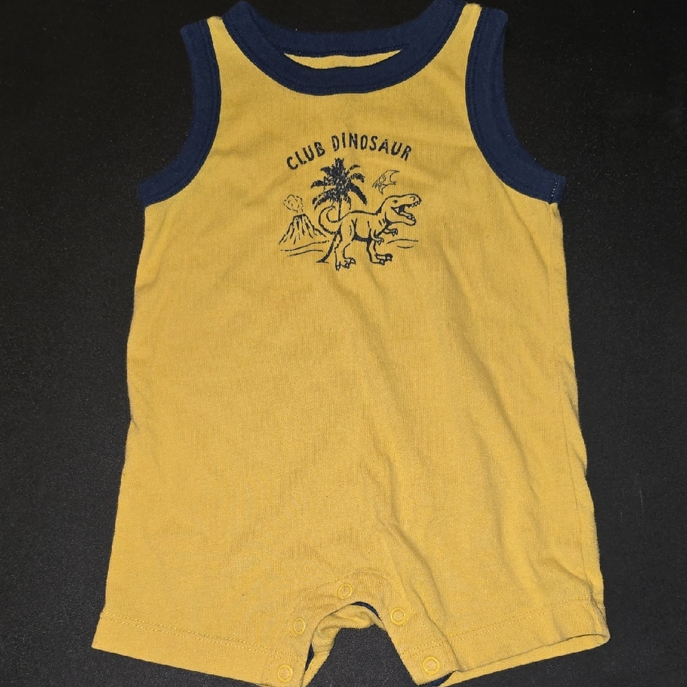 Garanimals Yellow Romper with Navy Trim